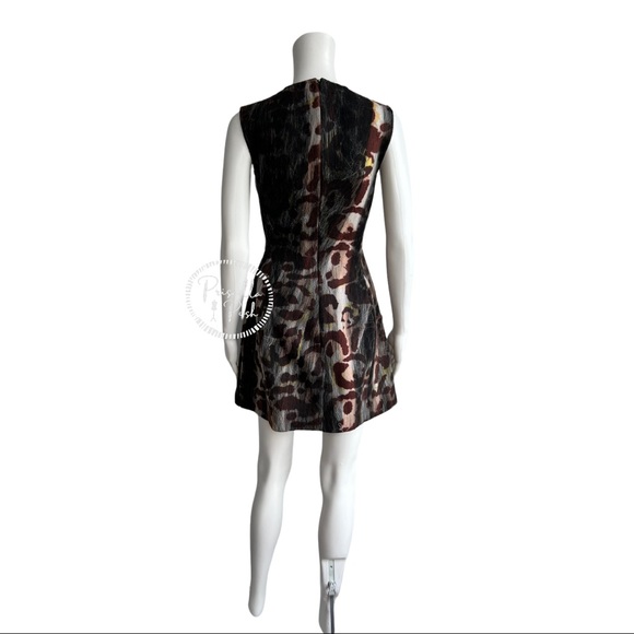 CHRISTIAN DIOR Animal Print Mini Dress A Line Fit and Flare Leopard Cheetah 2 - Picture 6 of 16